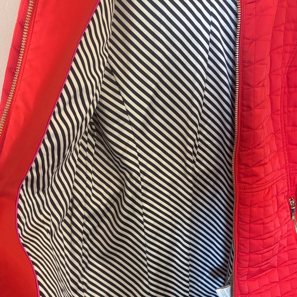 Kate Spade Fire Engine Red Quilted Jacket - Picture 3 of 5